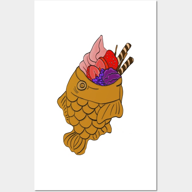 Taiyaki Wall Art by Beni-Shoga-Ink